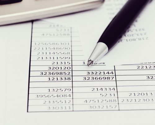 Finance. Accounting documents on the table