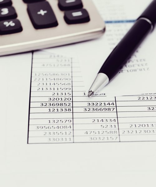 Finance. Accounting documents on the table